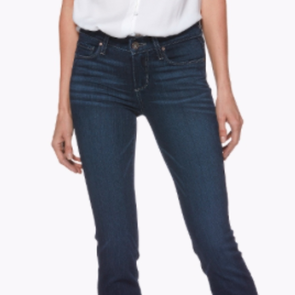 Paige Skyline Straight Jeans in Dark Wash
